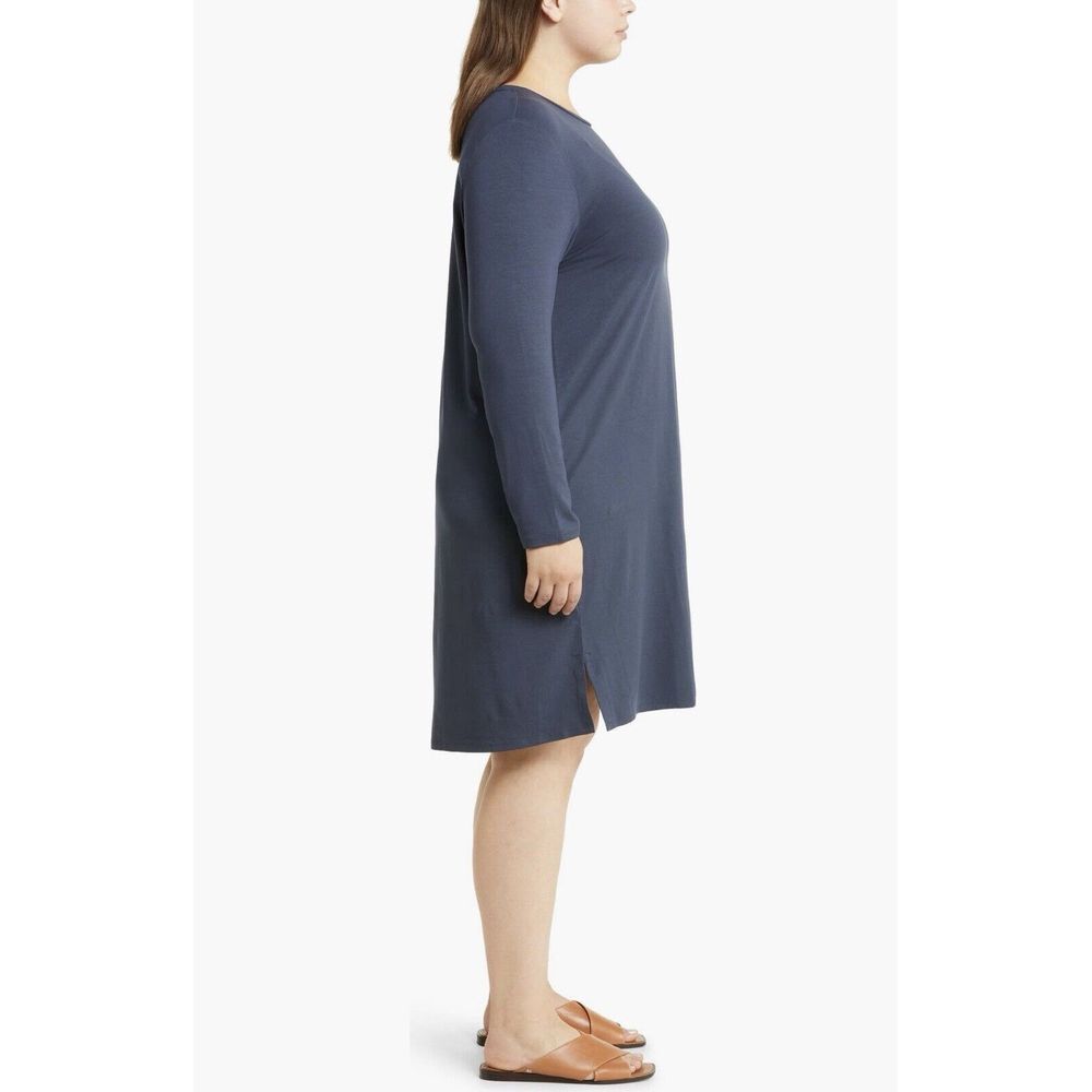 NEW Eileen Fisher Long Sleeve Jersey Shift Dress Crewneck Size‎ 3X - Picture 3 of 10